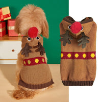 HKM-8749885 Festive Pet Apparel with Santa Claus, Christmas Tree, and Snowflake Designs - Sizes XS to L
