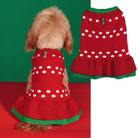 HKM-8749885 Festive Pet Apparel with Santa Claus, Christmas Tree, and Snowflake Designs - Sizes XS to L