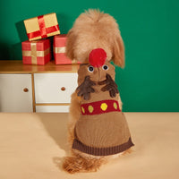 HKM-8749885 Festive Pet Apparel with Santa Claus, Christmas Tree, and Snowflake Designs - Sizes XS to L