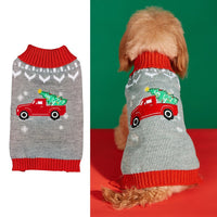 HKM-8749885 Festive Pet Apparel with Santa Claus, Christmas Tree, and Snowflake Designs - Sizes XS to L