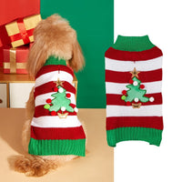 HKM-8749885 Festive Pet Apparel with Santa Claus, Christmas Tree, and Snowflake Designs - Sizes XS to L
