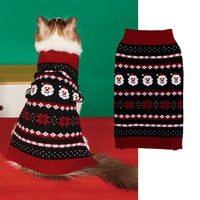 HKM-8749885 Festive Pet Apparel with Santa Claus, Christmas Tree, and Snowflake Designs - Sizes XS to L