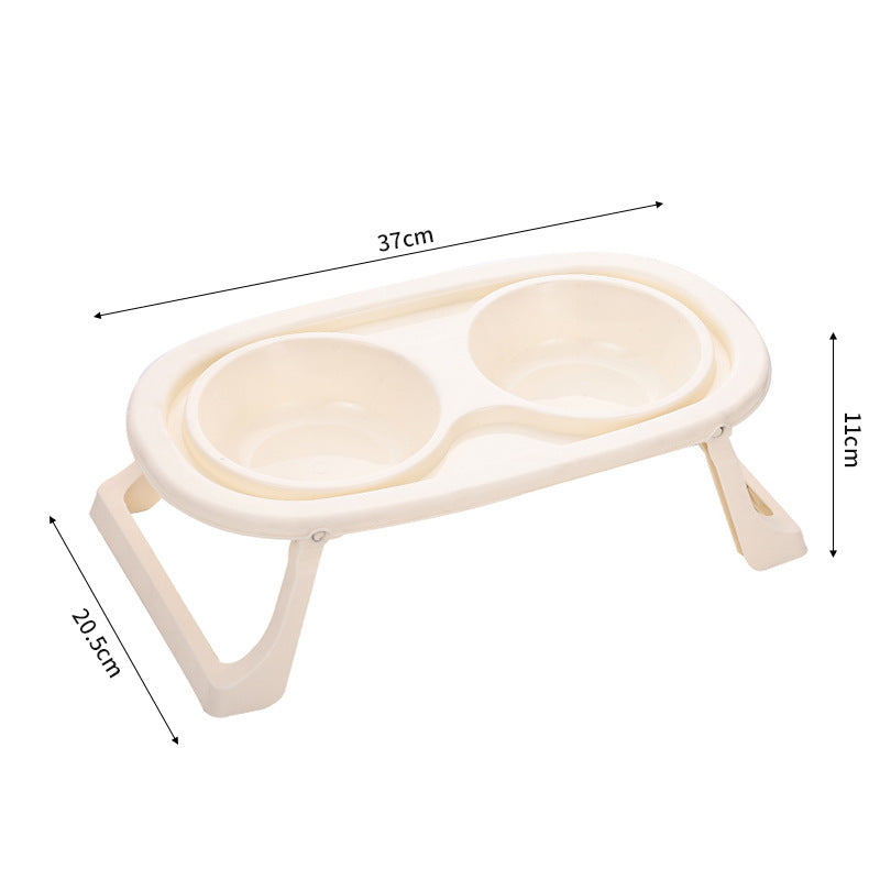HKM-8750269 Foldable Double Bowl Set for Pets in Various Colors - Stainless Steel & Plastic Options