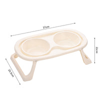 HKM-8750269 Foldable Double Bowl Set for Pets in Various Colors - Stainless Steel & Plastic Options