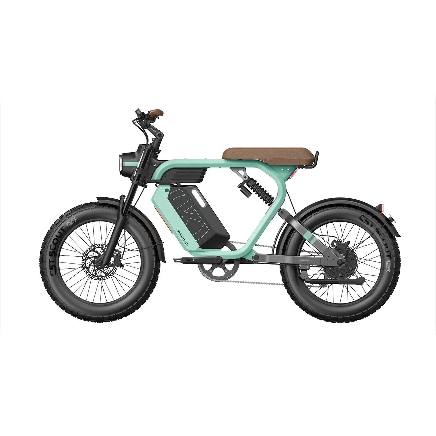 HKM-875027 48V 1000W Electric Hybrid Fat Tire Bike - HEZZO K5 with 21Ah Lithium Battery, 7-Speed, 20" Wheels, Front & Rear Suspension