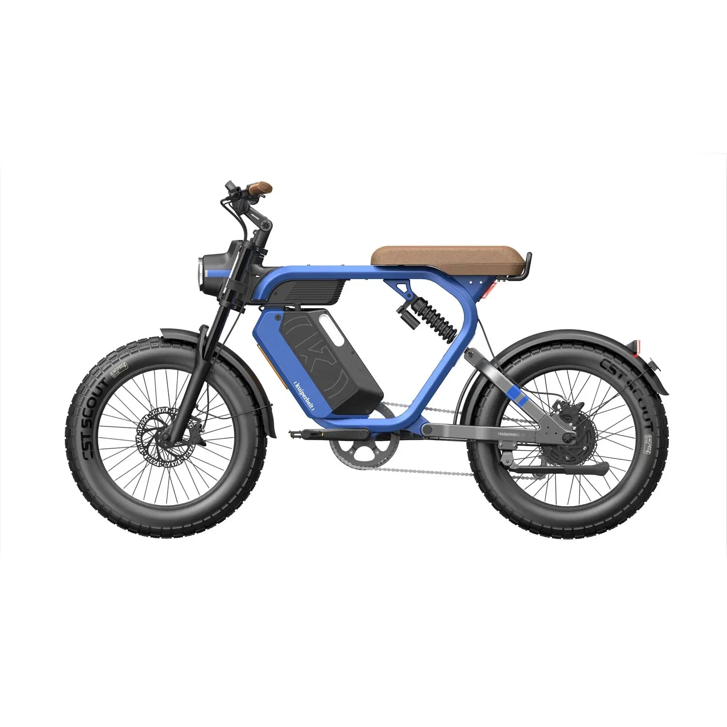 HKM-875027 48V 1000W Electric Hybrid Fat Tire Bike - HEZZO K5 with 21Ah Lithium Battery, 7-Speed, 20" Wheels, Front & Rear Suspension