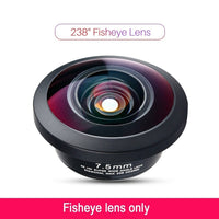 HKM-875027 Wide-Angle 238° Fisheye Lens for Mobile Phones - 0.2X Magnification, M14 Mount