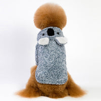 HKM-8750653 Soft Coral Fleece Sloth Bear Dog Clothes in Black, Brown, and Royal Blue