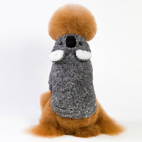 HKM-8750653 Soft Coral Fleece Sloth Bear Dog Clothes in Black, Brown, and Royal Blue