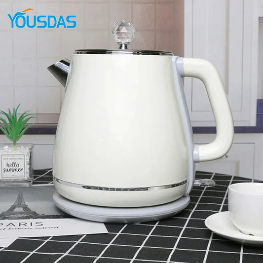HKM-875091 Stainless Steel Double Wall Electric Kettle for Efficient Heating