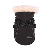 HKM-8752445 Fur Tie Hat Casual Dog Vest in Cool Black, Army Green, Red, and Beige, Sizes S-XXL