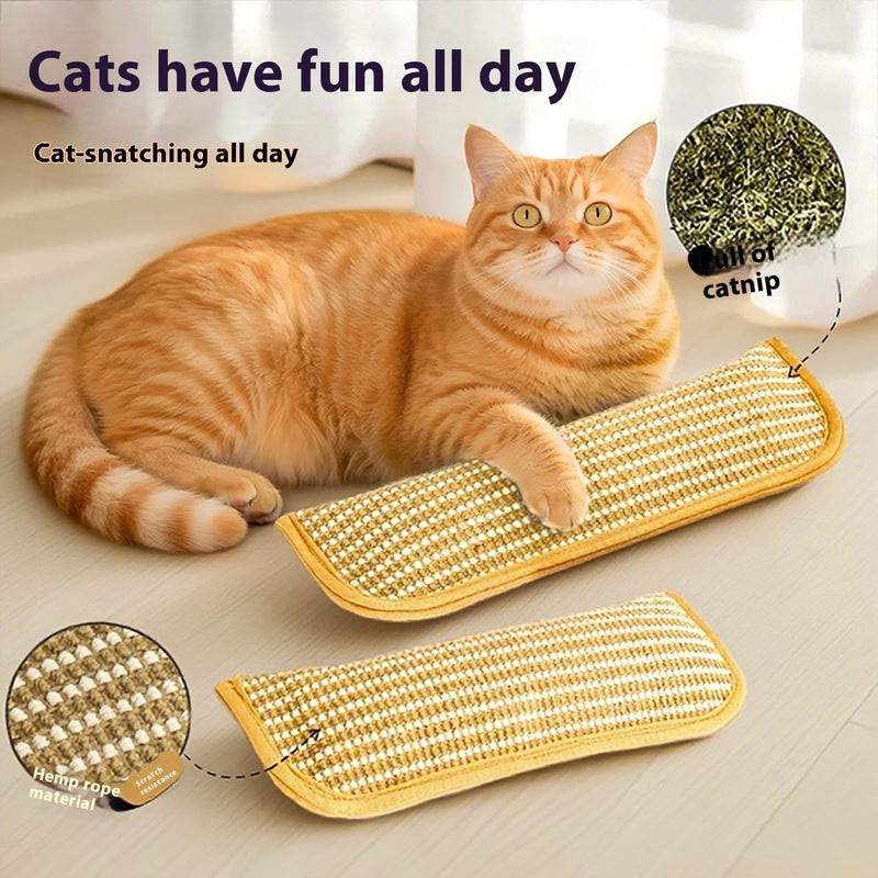 HKM-8752701 Catnip-Infused Sisal Scratching Pillow Toy for Cats - Available in Small and Large Sizes