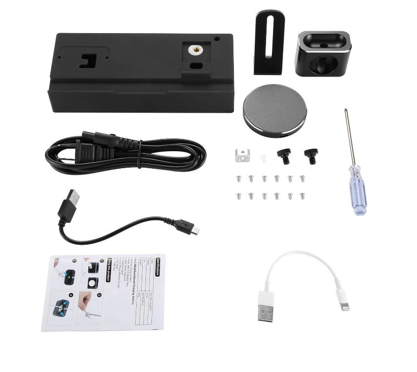 HKM-875347 8-in-1 Wireless Charging Station with 5 USB Ports and Fireproof Material