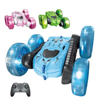 HKM-875475 2.4G Double-Sided Remote Control Stunt Car with LED Lights for Kids
