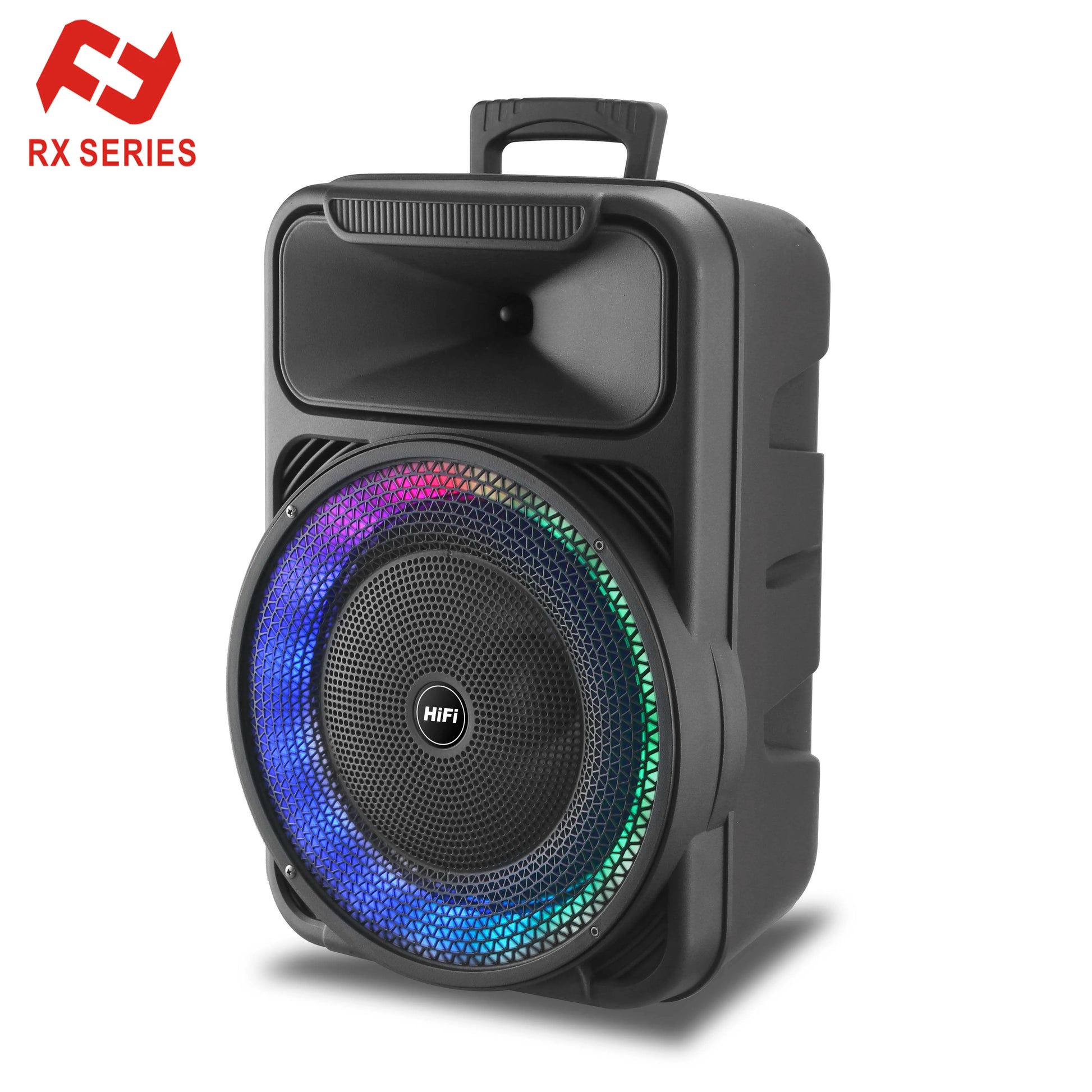HKM-875475 Portable 12 Inch Audio Speaker with Bluetooth, USB, FM Radio, Karaoke, LED Light and TWS Function