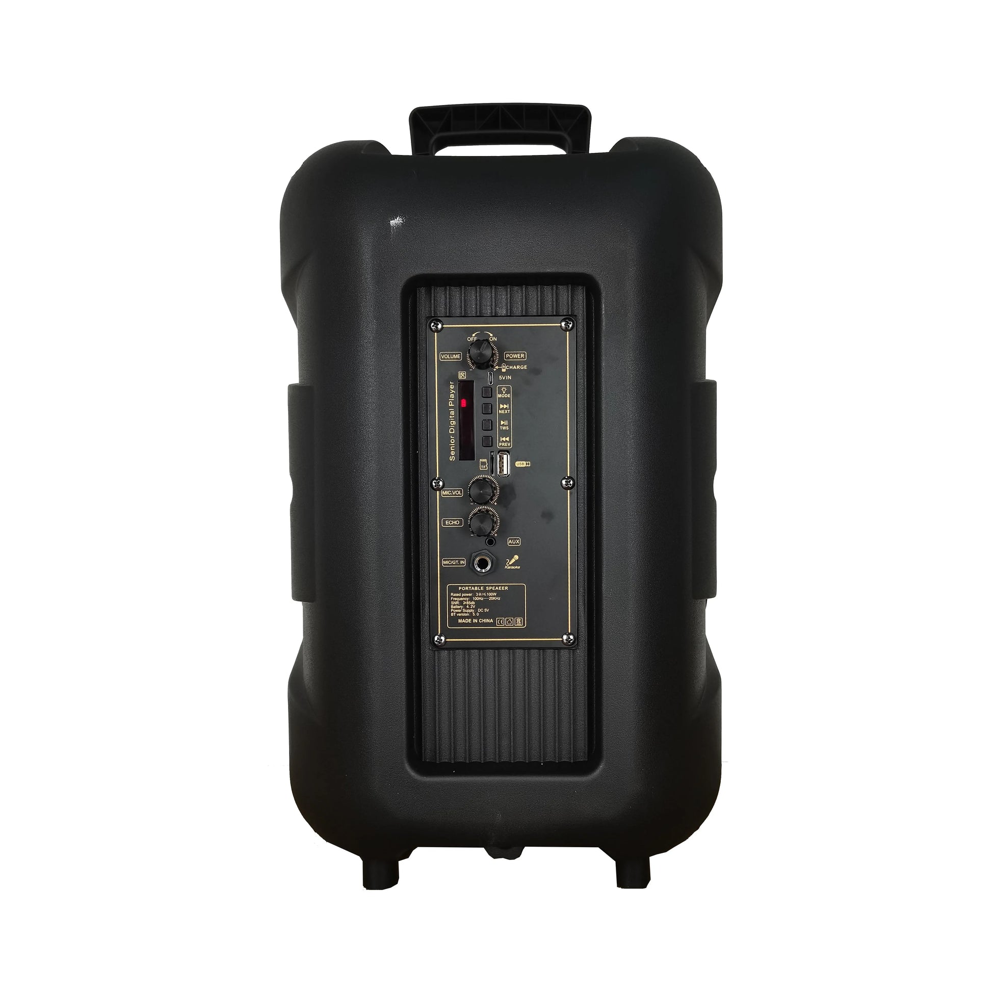 HKM-875475 Portable 12 Inch Audio Speaker with Bluetooth, USB, FM Radio, Karaoke, LED Light and TWS Function