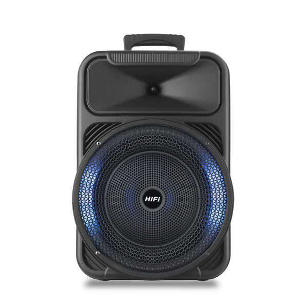 HKM-875475 Portable 12 Inch Audio Speaker with Bluetooth, USB, FM Radio, Karaoke, LED Light and TWS Function