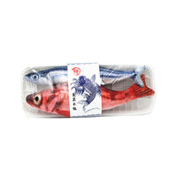 HKM-8754877 Plush Cat Fish Toy Set with Red Fish and Green Onion & Ginger Accessories