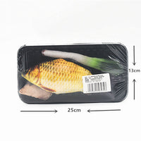 HKM-8754877 Plush Cat Fish Toy Set with Red Fish and Green Onion & Ginger Accessories