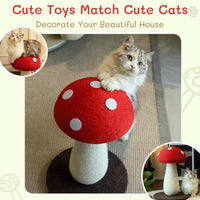 HKM-8755517 Large L-Shape Cat Scratching Board with Ball Toy - 23.6 Inch Wall-Mounted Scratcher for Indoor Cats