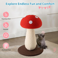 HKM-8755517 Large L-Shape Cat Scratching Board with Ball Toy - 23.6 Inch Wall-Mounted Scratcher for Indoor Cats