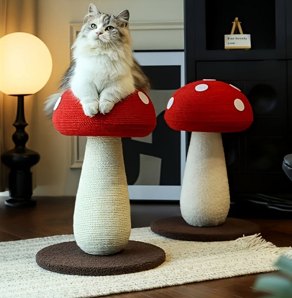 HKM-8755517 Large L-Shape Cat Scratching Board with Ball Toy - 23.6 Inch Wall-Mounted Scratcher for Indoor Cats