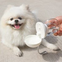 HKM-8755901 Foldable and Portable Outdoor Drinking Cup for Pets - 300ml Plastic in Pink, White, and Light Green