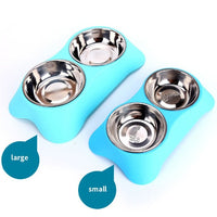 HKM-8756029 Eco-Friendly Silicone Dog Bowl - Non-Toxic Double Pet Feeder with Non-Slip Design