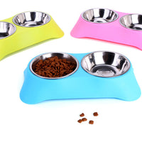 HKM-8756029 Eco-Friendly Silicone Dog Bowl - Non-Toxic Double Pet Feeder with Non-Slip Design