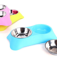 HKM-8756029 Eco-Friendly Silicone Dog Bowl - Non-Toxic Double Pet Feeder with Non-Slip Design