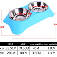 HKM-8756029 Eco-Friendly Silicone Dog Bowl - Non-Toxic Double Pet Feeder with Non-Slip Design