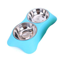 HKM-8756029 Eco-Friendly Silicone Dog Bowl - Non-Toxic Double Pet Feeder with Non-Slip Design