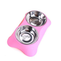 HKM-8756029 Eco-Friendly Silicone Dog Bowl - Non-Toxic Double Pet Feeder with Non-Slip Design