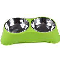 HKM-8756029 Eco-Friendly Silicone Dog Bowl - Non-Toxic Double Pet Feeder with Non-Slip Design