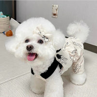 HKM-8756413 Pet Dog Cotton Overalls with DZ Rabbit Suspenders in Various Sizes