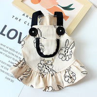 HKM-8756413 Pet Dog Cotton Overalls with DZ Rabbit Suspenders in Various Sizes