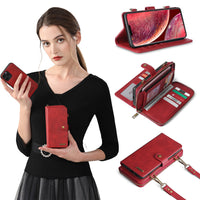 HKM-875731 Premium PU Leather Flip Phone Holster for iPhone - Multiple Sizes Available