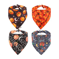 HKM-8757437 Double-Sided Pumpkin Dog Bandana - Cartoon Design for Four Seasons