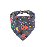 HKM-8757437 Double-Sided Pumpkin Dog Bandana - Cartoon Design for Four Seasons