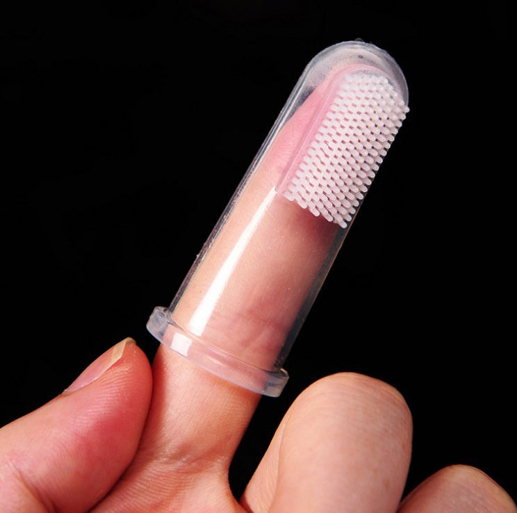 HKM-8757693 Super Soft Silicone Finger Toothbrush for Newborn Oral Care