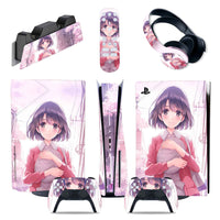 HKM-875795 PS5 Full Body PVC Air Duct Sticker Set with Handle and Console Covers
