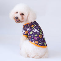 HKM-8758205 Cute Cotton T-Shirt for Cats ¨C Black Bat, Magic Hat, Pumpkin Head Designs