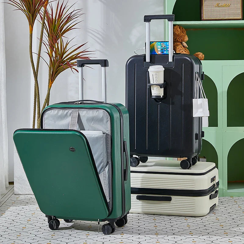 HKM-875859 Carry-On Trolley with Easy-Access Laptop Pocket for Business Travel