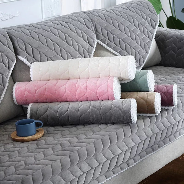 HKM-875859 Plush Fabric Sofa Cover Towel in Multiple Sizes and Colors