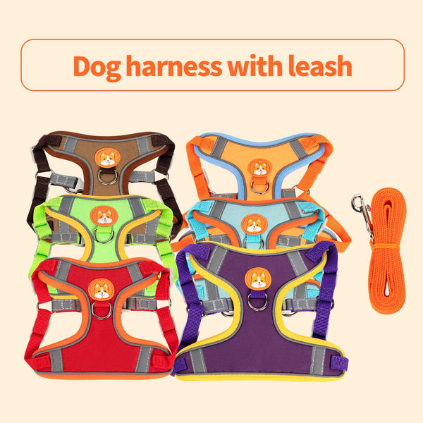 HKM-8759101 Adjustable Anti-Breaking Dog Harness with Haulage Rope - Available in Multiple Colors