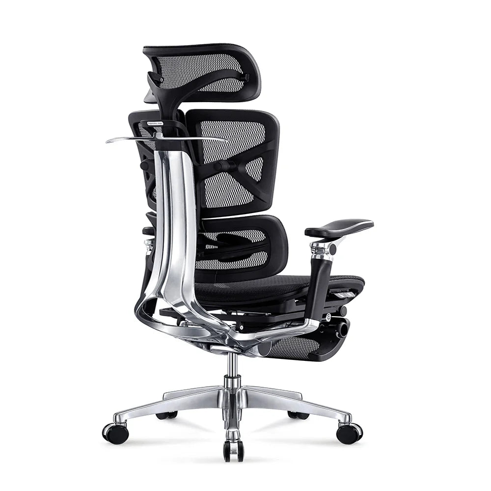 HKM-875923 Ergonomic Office Chair with 2D Headrest and 7D Adjustable Armrests, Swivel Design for Comfort and Support