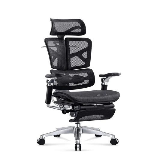 HKM-875923 Ergonomic Office Chair with 2D Headrest and 7D Adjustable Armrests, Swivel Design for Comfort and Support