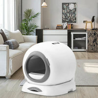 HKM-875923 Smart Automatic Cat Litter Box with App Control and 65L Capacity for Easy Cleaning