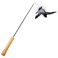 HKM-8760637 Super Flexible Cat Toy Stick with Telescopic Rod and Replaceable Heads