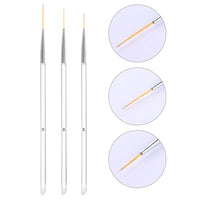 HKM-876115 Gel Nail Polish with Nail Brushes - 3 Piece Set for Artistic Nail Designs